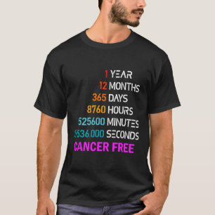Årscancerfria gåvor 1 års bröstcancer Survi T Shirt