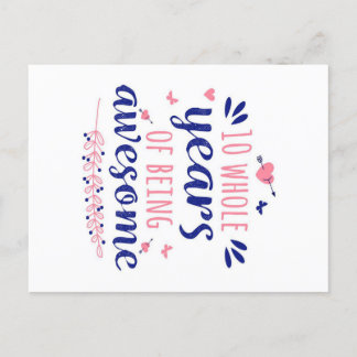 Årsdag 10 hela år av fantastisk helg vykort