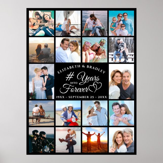 Årsdag 18 Fotosammanställning ÅR IN I EVIGHETEN Poster (Framsidan)