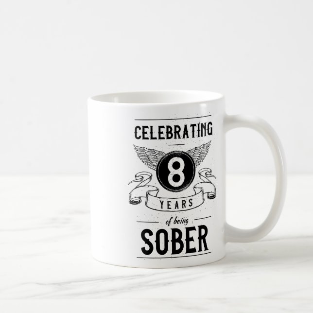 Årsdag 8 år Sober Kaffemugg (Höger)