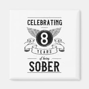 Årsdag 8 år Sober Magnet