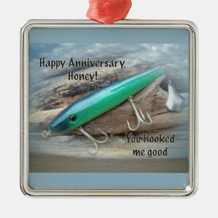 Årsdag - AJS Grönt Swimmer Fishing Lure Julgransprydnad Metall