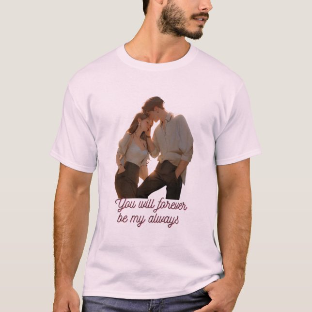 Årsdag & Alla hjärtans dag Romantiskt parpresent – T Shirt (Framsida)