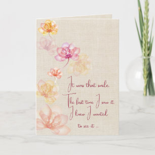 Årsdag - blommor på pärlhöns kort