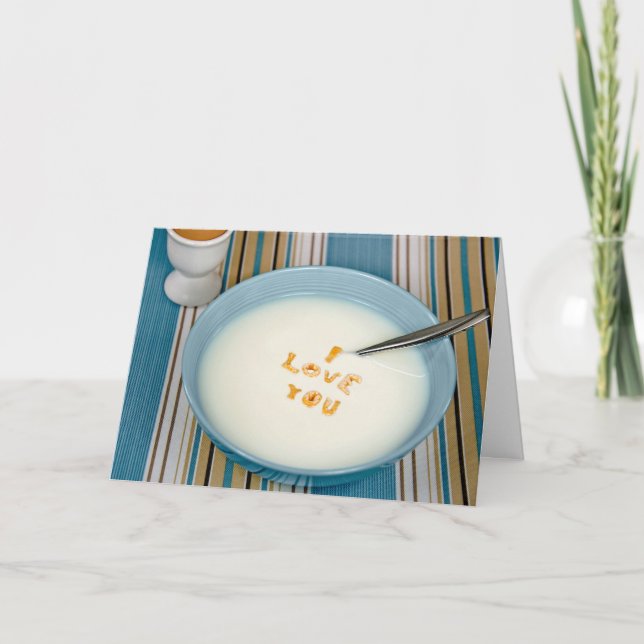 Årsdag Breakfast I Kärlek Du Kort (Framsida)