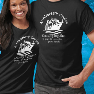 Årsdag Cruise Black Personalize T-Shirt