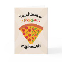 Årsdag Cute Pizza Illustration