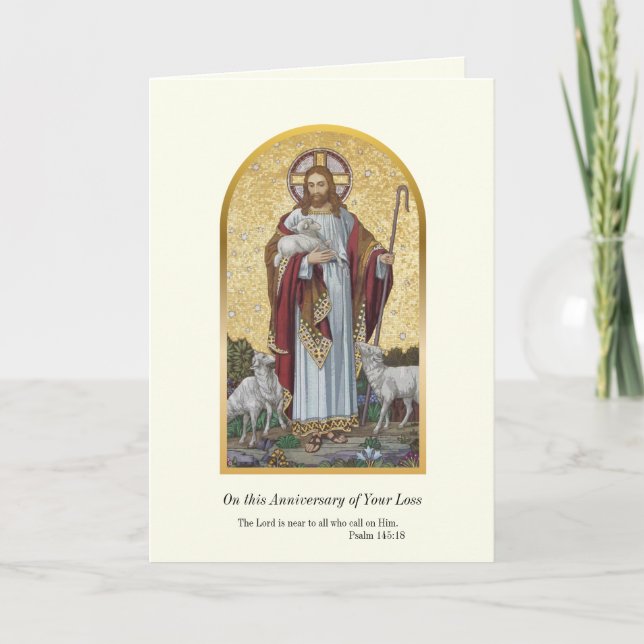 Årsdag Död Förlust Älskad Pastor Kort (Framsida)