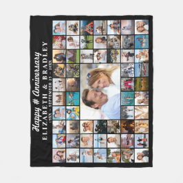 Årsdag - enkel skript 59 fotokollage fleecefilt