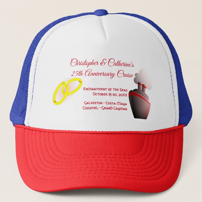Årsdag Firande Anpassningsbar Cruise Keps (Framsida)