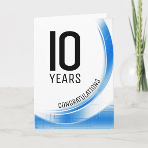 Årsdag för anställda i den blå tekniska vågbrytare kort