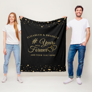 Årsdag för Elegant till Forever Hearts Fleecefilt