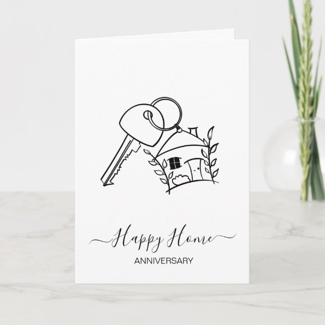 Årsdag för er nya bostad i gods agent kort (Framsida)