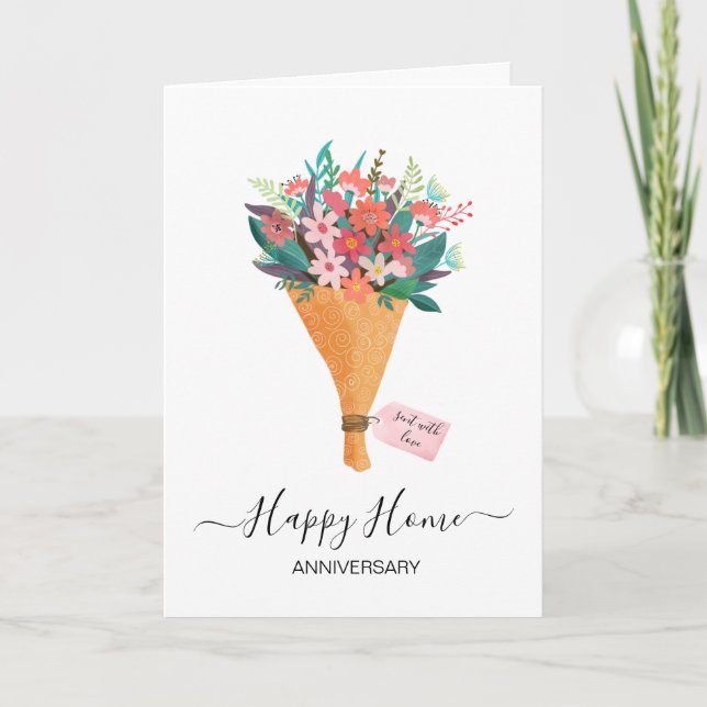 Årsdag för ert nya hem gods agent kort (Framsida)