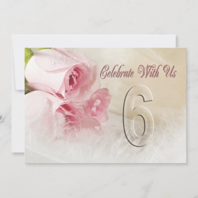 Årsdag för festinbjudan i sex år inbjudningar (Framsida)