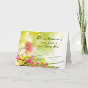 Årsdag för förlorad död, blommor kort