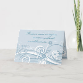 Årsdag för förlust av Mamma Blue Swirls Kort