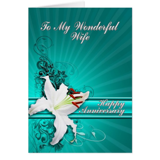 Årsdag för fru hälsningskort (Framsidan)