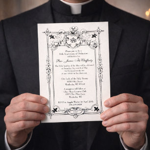 Årsdag för katolsk präst Deacon Ordination Inbjudningar