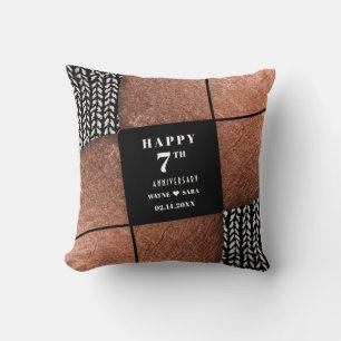 Årsdag för kopparull från 7:e Bröllop Kudde