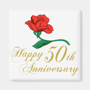 Årsdag för lycklig 50th magnet