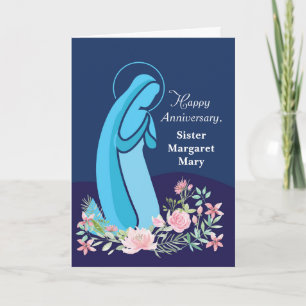 Årsdag för Religiösa Life till nun Mary Kneeling Kort