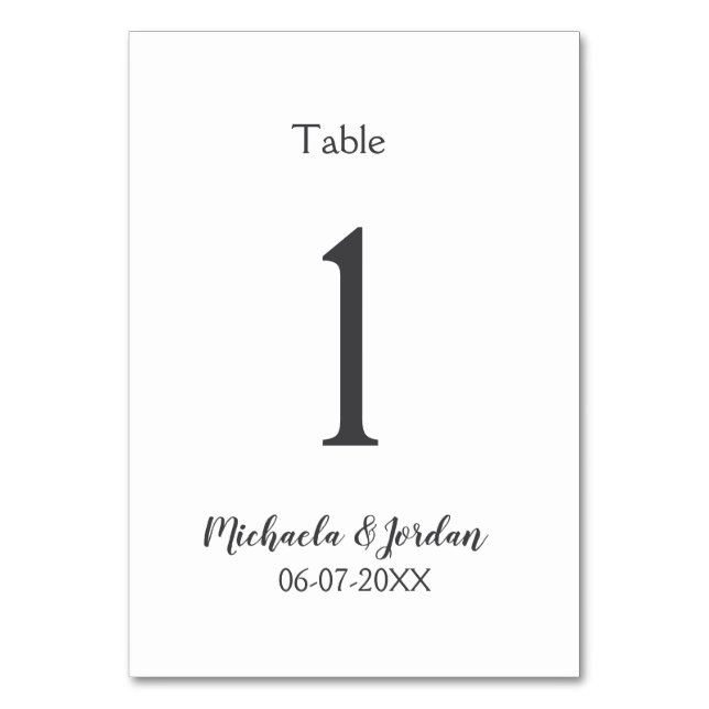 Årsdag för sittande sjökort i bröllop bordsnummer (Framsidan)