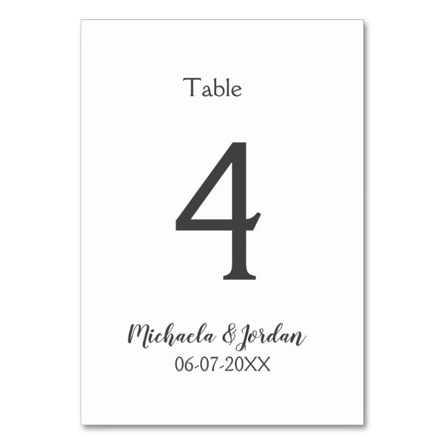 Årsdag för sittande sjökort i bröllop bordsnummer (Framsidan)