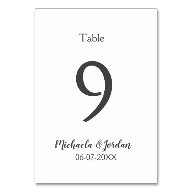 Årsdag för sittande sjökort i bröllop bordsnummer (Framsidan)