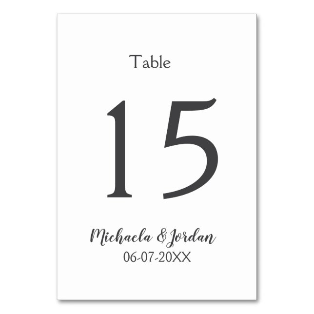 Årsdag för sittande sjökort i bröllop bordsnummer (Framsidan)