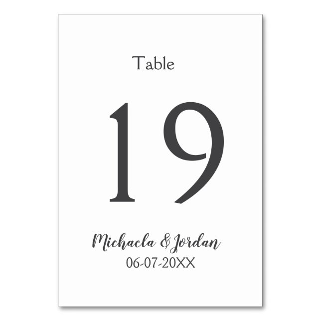 Årsdag för sittande sjökort i bröllop bordsnummer (Framsidan)