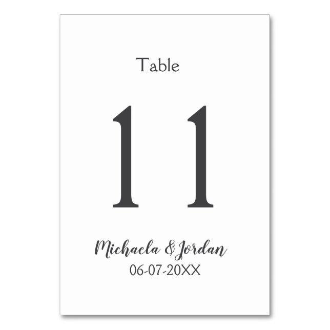 Årsdag för sittande sjökort i bröllop bordsnummer (Framsidan)