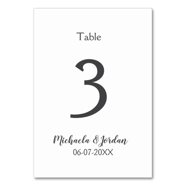 Årsdag för sittande sjökort i bröllop bordsnummer (Framsidan)