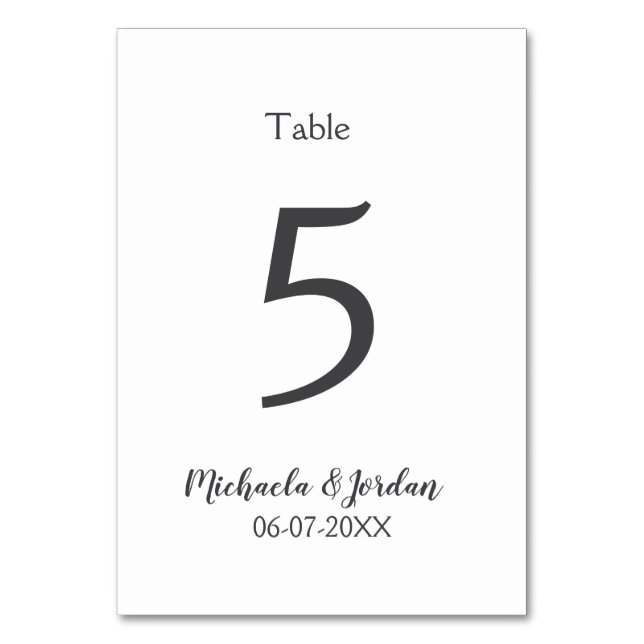 Årsdag för sittande sjökort i bröllop bordsnummer (Framsidan)