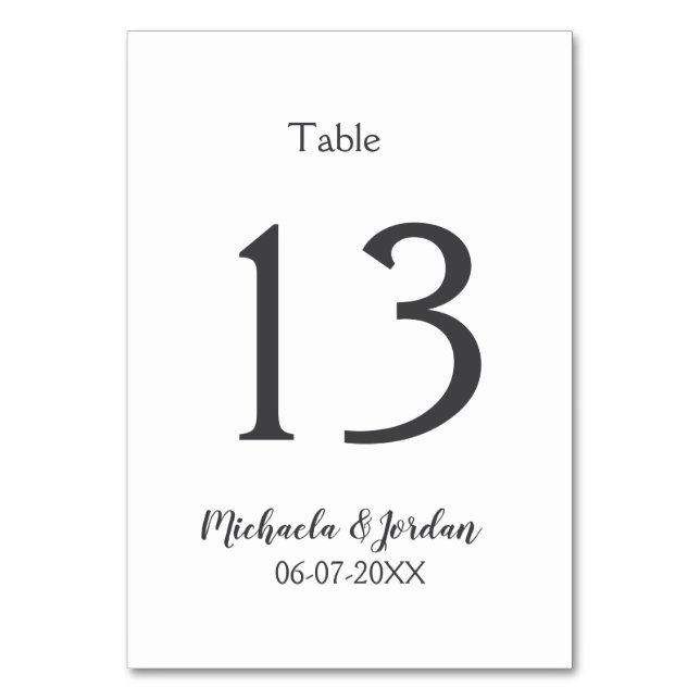 Årsdag för sittande sjökort i bröllop bordsnummer (Framsidan)