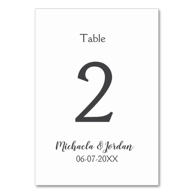 Årsdag för sittande sjökort i bröllop bordsnummer (Framsidan)