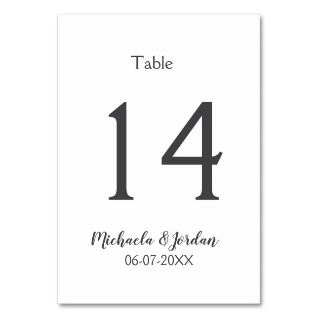 Årsdag för sittande sjökort i bröllop bordsnummer (Framsidan)