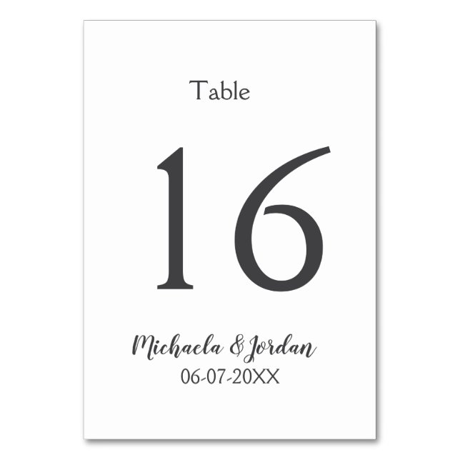 Årsdag för sittande sjökort i bröllop bordsnummer (Framsidan)