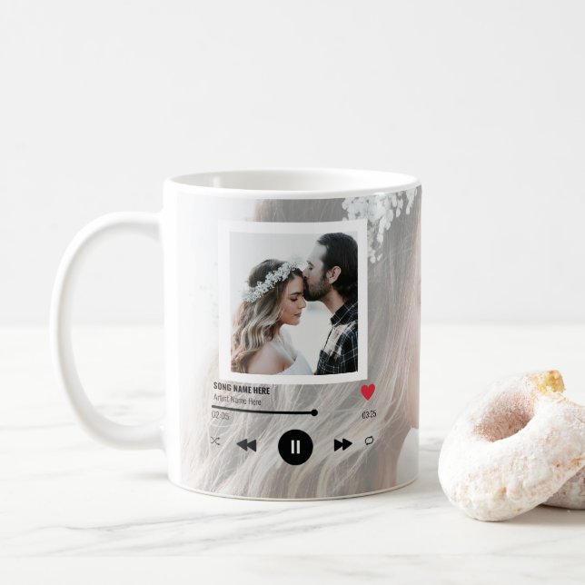 Årsdag Första Dance Sång Kärlek par Photo  Kaffemugg (Med munk)