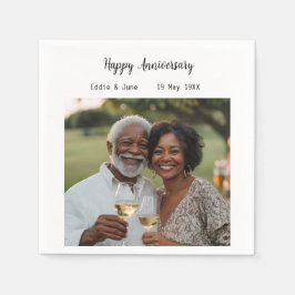 Årsdag Foto Modern Napkins White Pappersservett