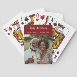Årsdag Foto Modern Poker Cards Burgundy Casinokort