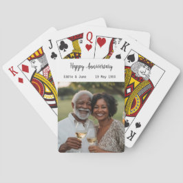 Årsdag Foto Modern Poker Cards White Casinokort