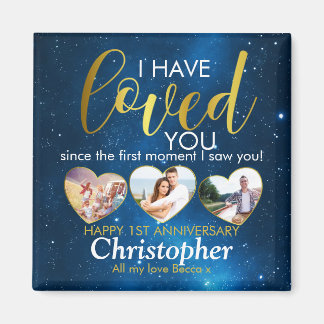 Årsdag har jag älskat dig sedan fotokollage magnet