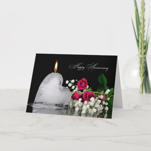 Årsdag Heart Smälter Kort (Framsida)