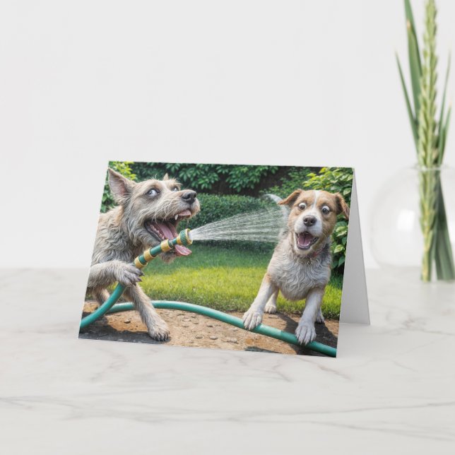 Årsdag Humor Hund med Hose Kort (Framsida)