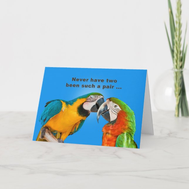Årsdag, Humor, Parrots i Kärlek Kort (Framsida)