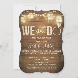 Årsdag inbjudan Rustik Fästmö Förnyelsefest