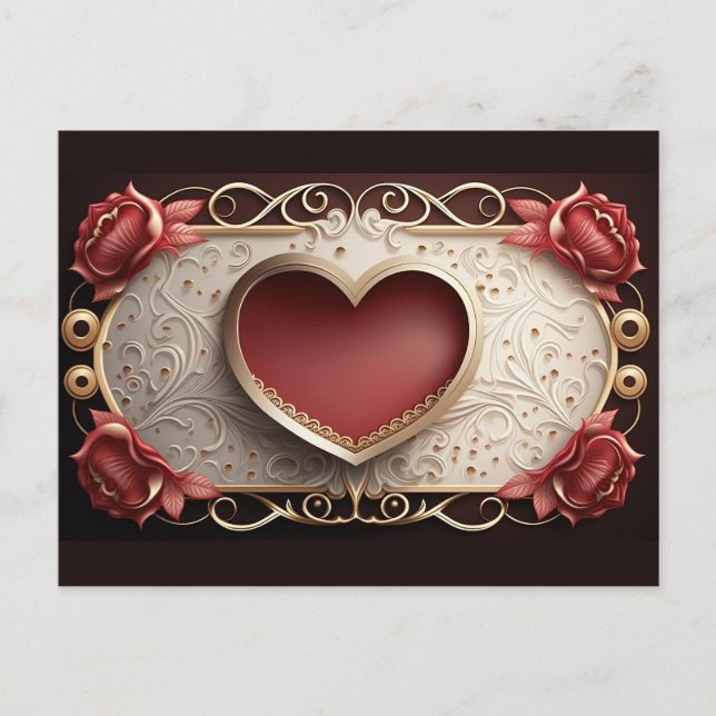 Årsdag kärlek Alla hjärtans dag Vykort (Framsida)