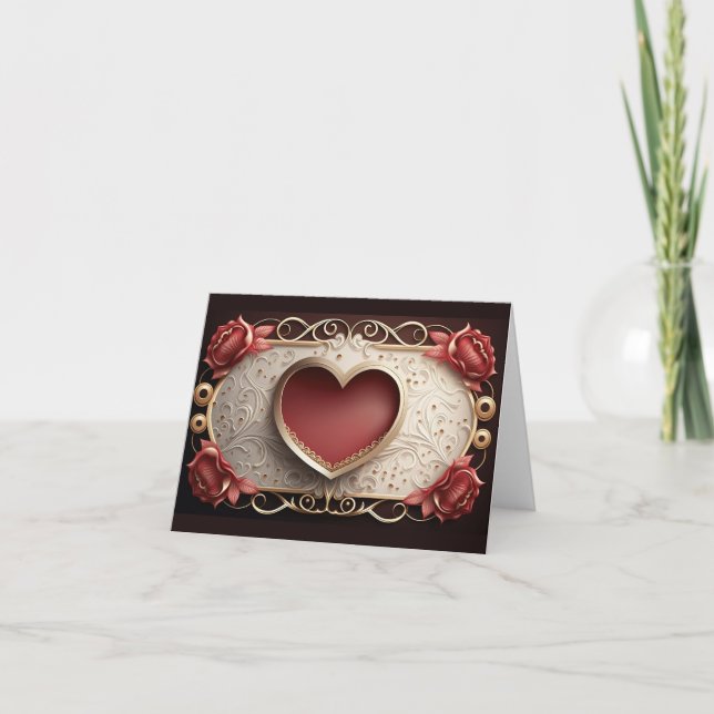 Årsdag Kärlek Valentine Tack Kort (Framsida)