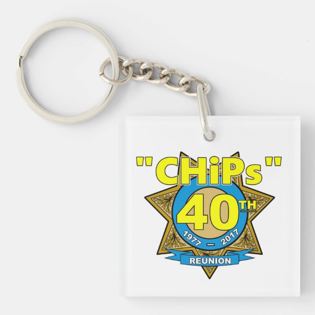 Årsdag Keychain för chiper 40th (Framsidan)